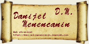 Danijel Menenćanin vizit kartica